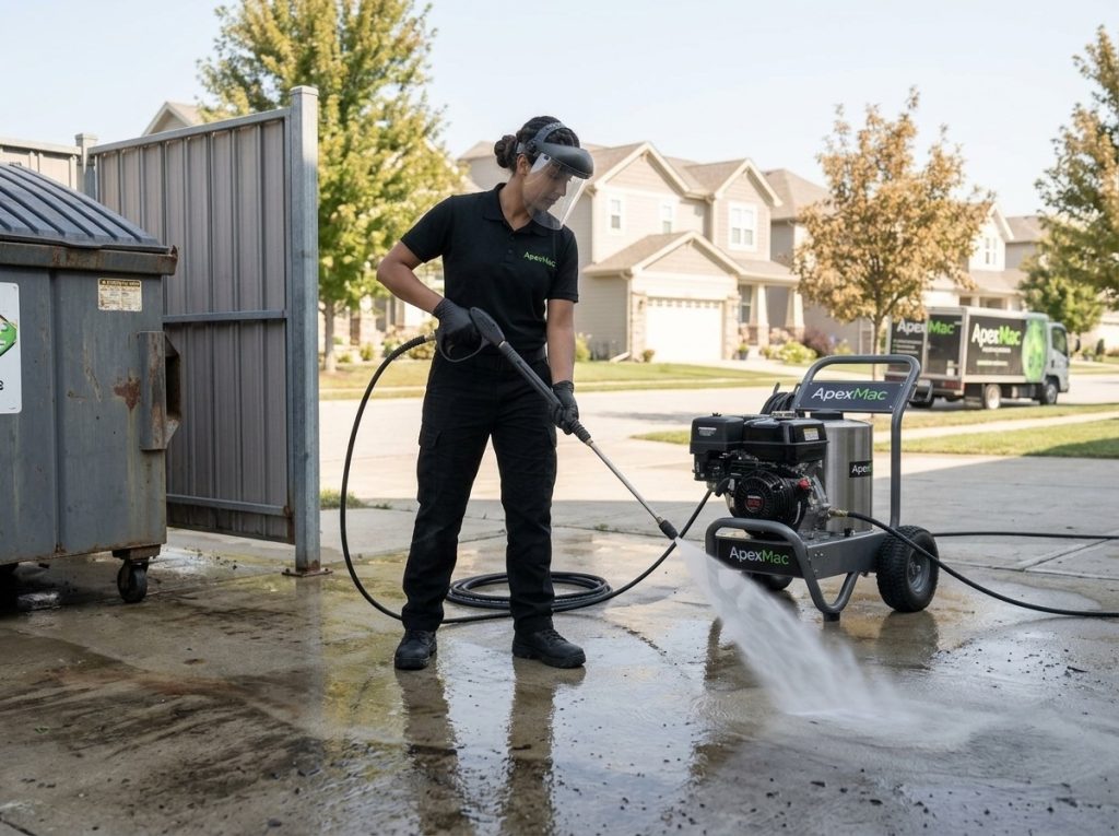 Dumpster Pad Cleaning